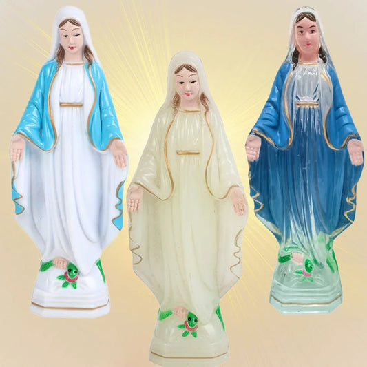 Small Catholic Mary Statue Madonna Handmade Virgin Mary Statue Jesus Desktop Home Decorative Ornaments 6.5-15cm
