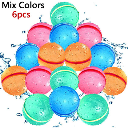 Reusable Water Balloons Magnetic Quick Fill Water Balloon Refillable Self Sealing Water Bomb Splash Balls for Kids Swimming Pool