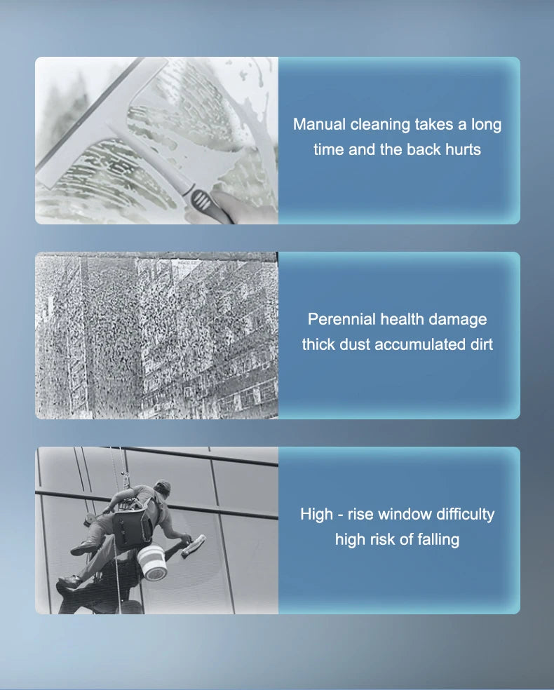 New In Automatic Robot Window Cleaner Vacuum Smart Home Appliance Clean Glass Windows Washer Window Washing Electric Floor Mops