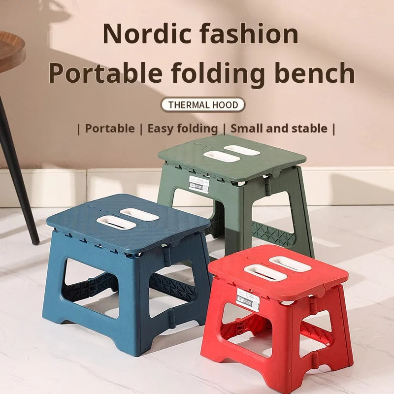 Folding stool portable kindergarten train Maza home subway thickened reinforced chair outdoor small bench