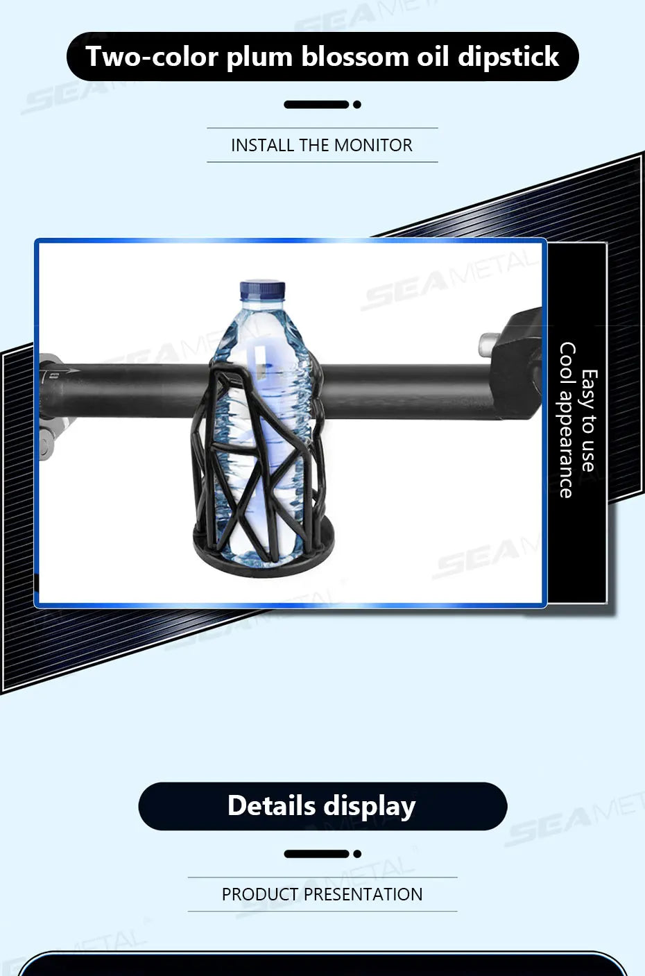 BLALION Motorcycle Universal Drink Holder Bike Water Cup Bottle Holder Handlebar Bottle Holder ABS Water Bottle Cage Accessory