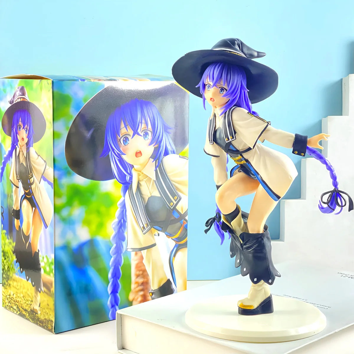 25cm Magician Roxy Migurdia Action Figure Mushoku Tensei：Jobless Reincarnation Anime Figure PVC Adult Collection Model Doll Toys