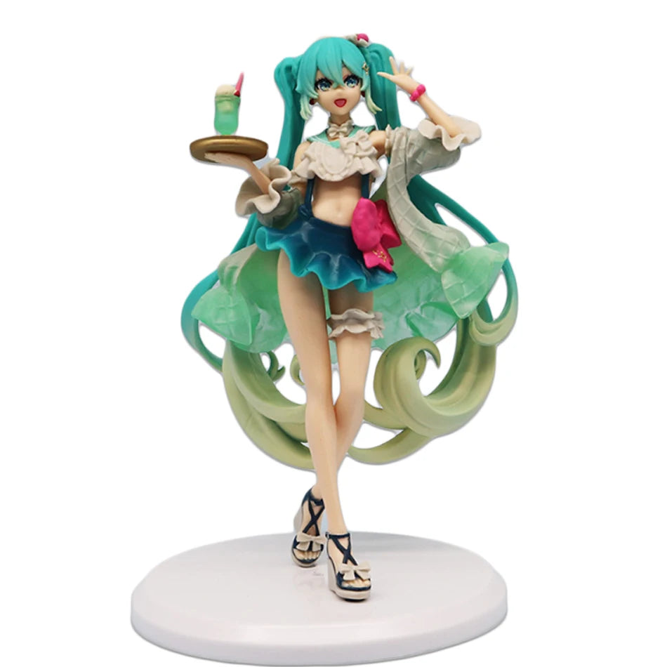 Judai Original Furyu Exceed Creative VOCALOID Hatsune Miku Melon Soda Float PVC Action Figure Model Doll Toys In Stock