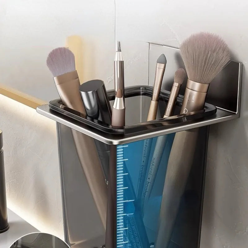 1PC Toothbrush Toothpaste Comb Storage Rack Bathroom Washbasin Toilet  Hole Free Shaver Storage Rack
