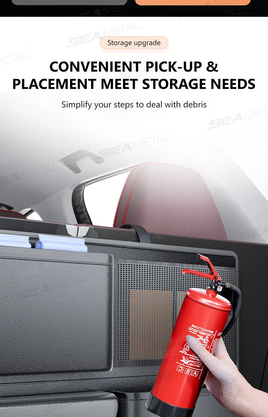 BLALION Car Trunk Hanging Storage Bag Back Seat Universal Large Capacity Leather Multi-pocket Auto Storage Cargo Rack Organizer