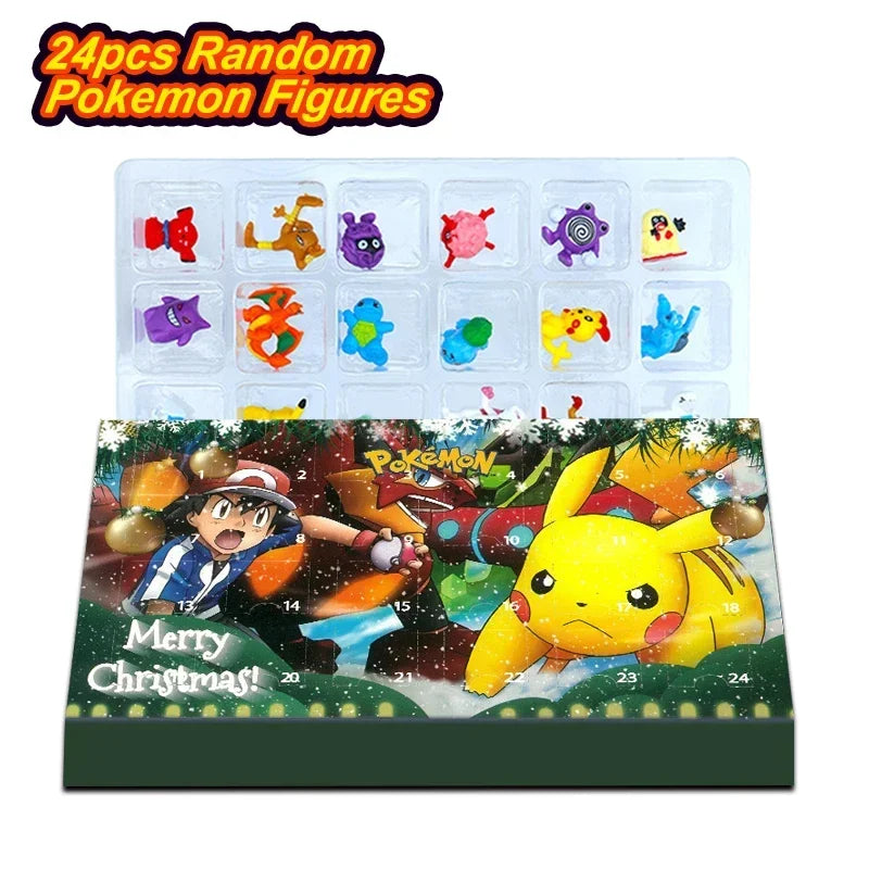 Pokemon Figure Christmas Halloween Advent Calendar Gifts Kawaii Pikachu Anime Figural Action 24Pcs Set Model Kid Toys