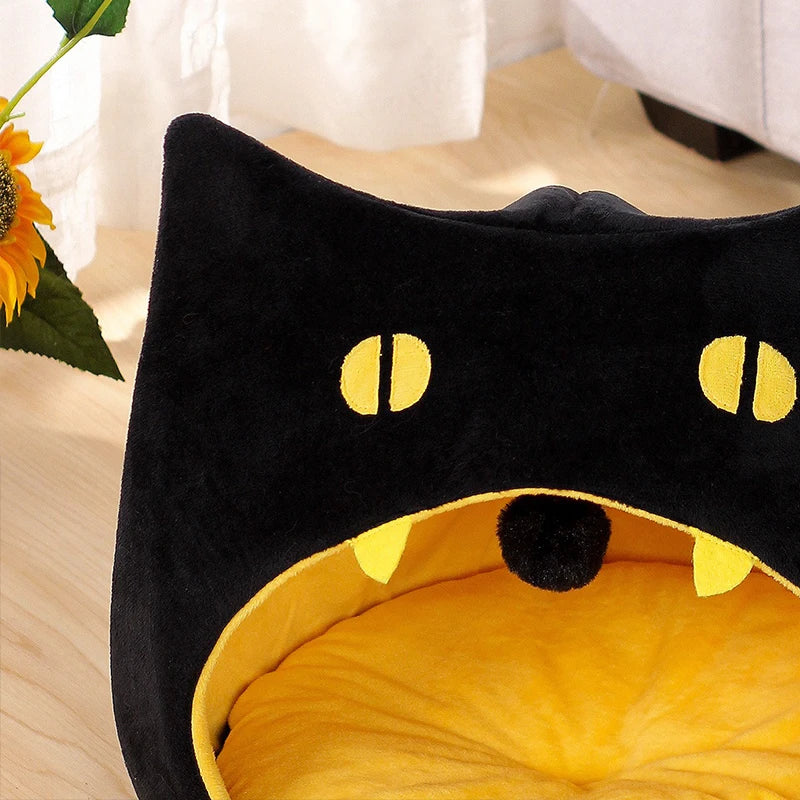 Cats Bed Halloween Goods Warm Houses and Habitats Winter Pet Christmas Puppy Accessories Dog All Kitten Supplies House Accessory