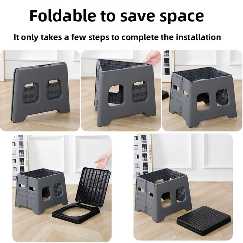Outdoor camping stylefoldable toilet travel self-driving car toilet emergency portable toilet stool toilet stool