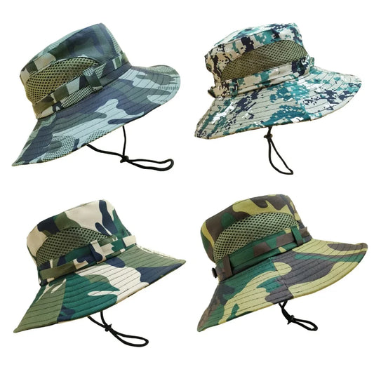 Summer Baby Sun Hat for Boys and Girls Outdoor Camouflage Anti UV Travel Hat Autumn Kids Beach Bucket Cap Hiking Caps 3-7 Years