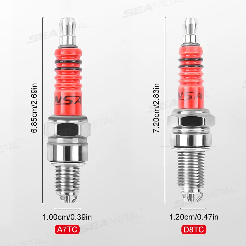 BLALION Racing Spark Plug 3 Triple Electrode A7TC D8TC For GY6 CG 50 70 110 125 150CC Motorcycle Atv Scooter Dirt Bike Go Kart