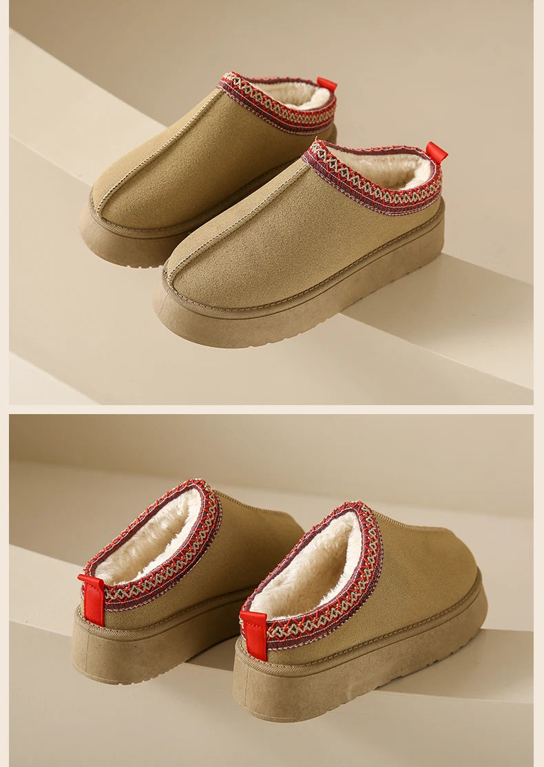 Winter Womens Slippers Fur Winter Warm Home Girls Slippers Women Man Casual Luxury Faux Suede Plush Shoes Thicken Indoor