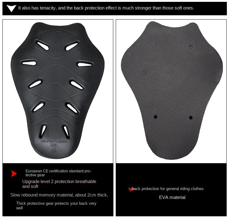 CE Level 2 Certification Protective Gear For Motorcycle Jacket Back Protector Thicken Elasticity Rider Armor Chest Spine Pads
