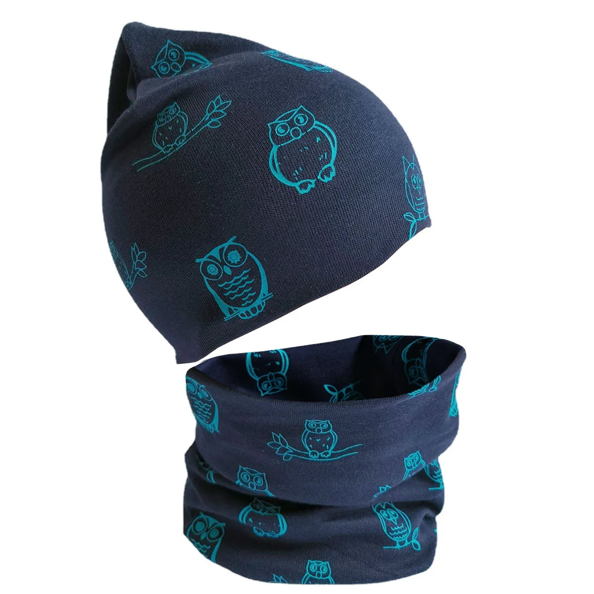 Spring Autumn 2PCS Baby Beanie Hat Scarf Stars Print Warm Toddler Hat Scarf for Girls and Boys Infant Hats Set Kids Skull Caps