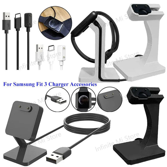 Stand For Samsung Galaxy Fit 3 Charger Holder Bracelet Base USB Charging Cable Dock Station Holder For Samsung Fit3 Mini Charger