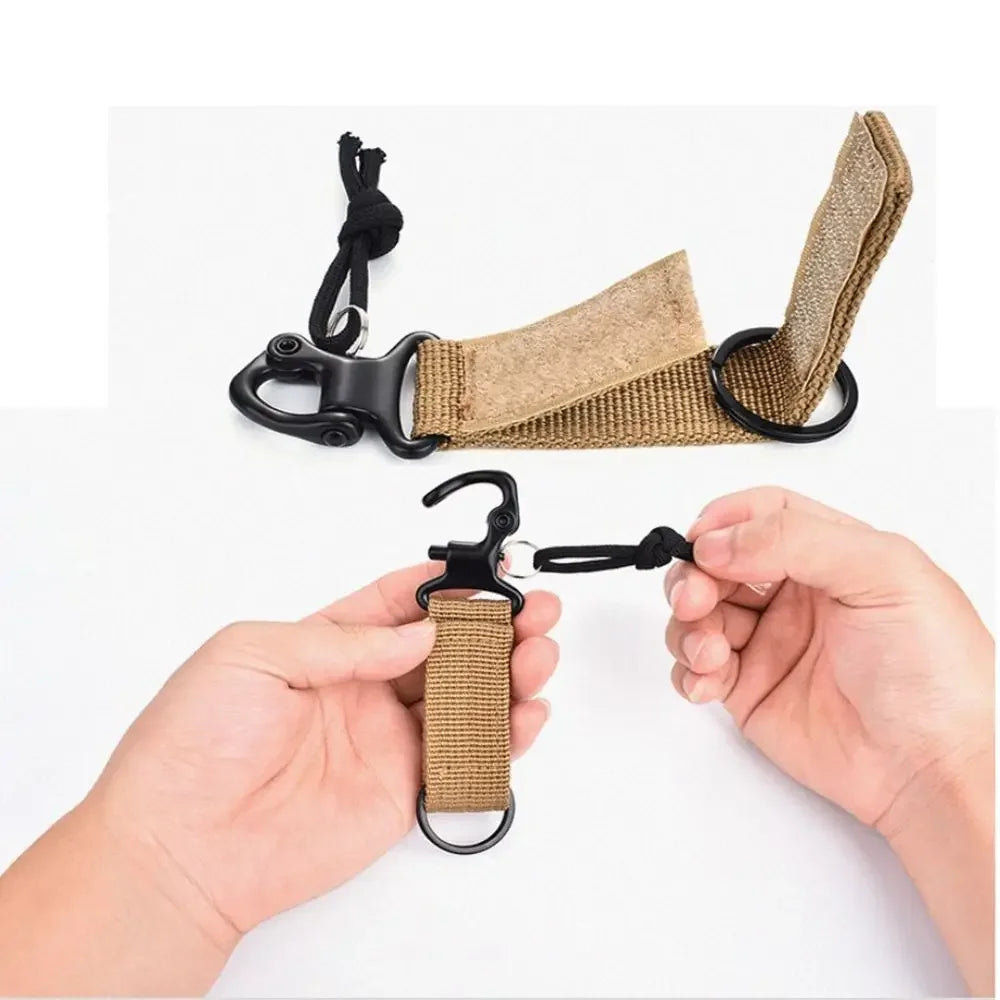Outdoor Belt Clip Camping Accessories Quickdraw Carabiner Webbing Backpack Strap Water Bottle Hanger Molle Holder Hooks