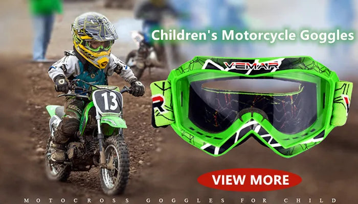 Vemar Motorcycle Glasses Kids Child Motorbike Racing Goggles MX MTB Off-Road Dirt kid Bike For motocross Helmet gafas