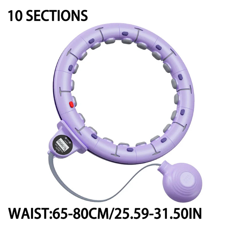 Intelligent Hoops Waist Tightening and Beauty Tool With Detachable Counting,Fitness Specific Weight-bearing Exercise Hoop