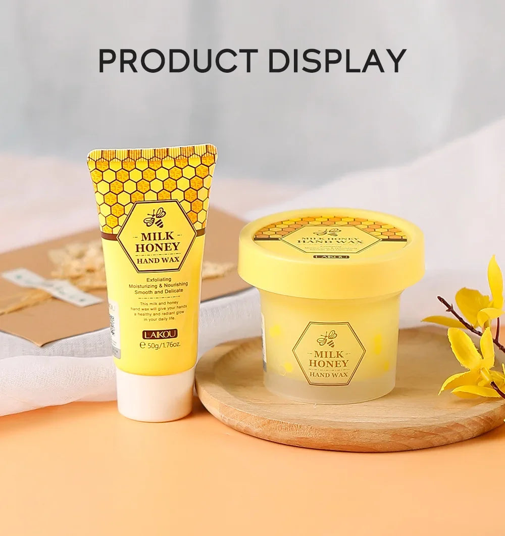 Laikou Sakura Honey Milk Moisturizing Hand Wax Repair Exfoliating Calluses Acid Anti-Aging Hand Cream Care Scrub Hand Mask