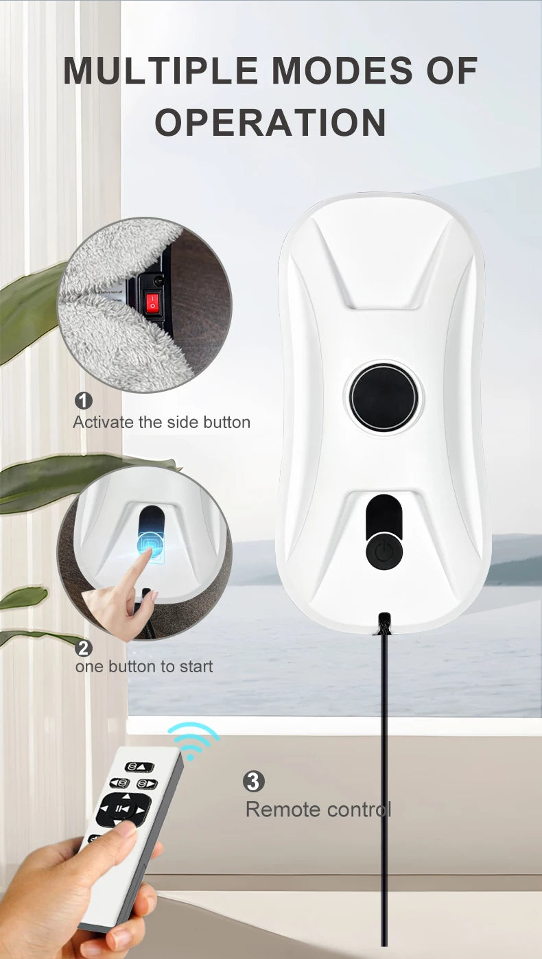 New In Automatic Robot Window Cleaner Vacuum Smart Home Appliance Clean Glass Windows Washer Window Washing Electric Floor Mops