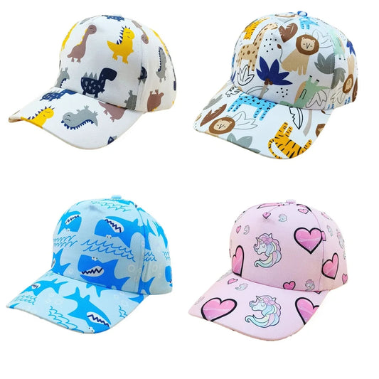 New Cartoon Animal Summer Baby Baseball Cap for Boys Girls Travel Sun Hat for Kids Children Beach Sun Cap Accessories