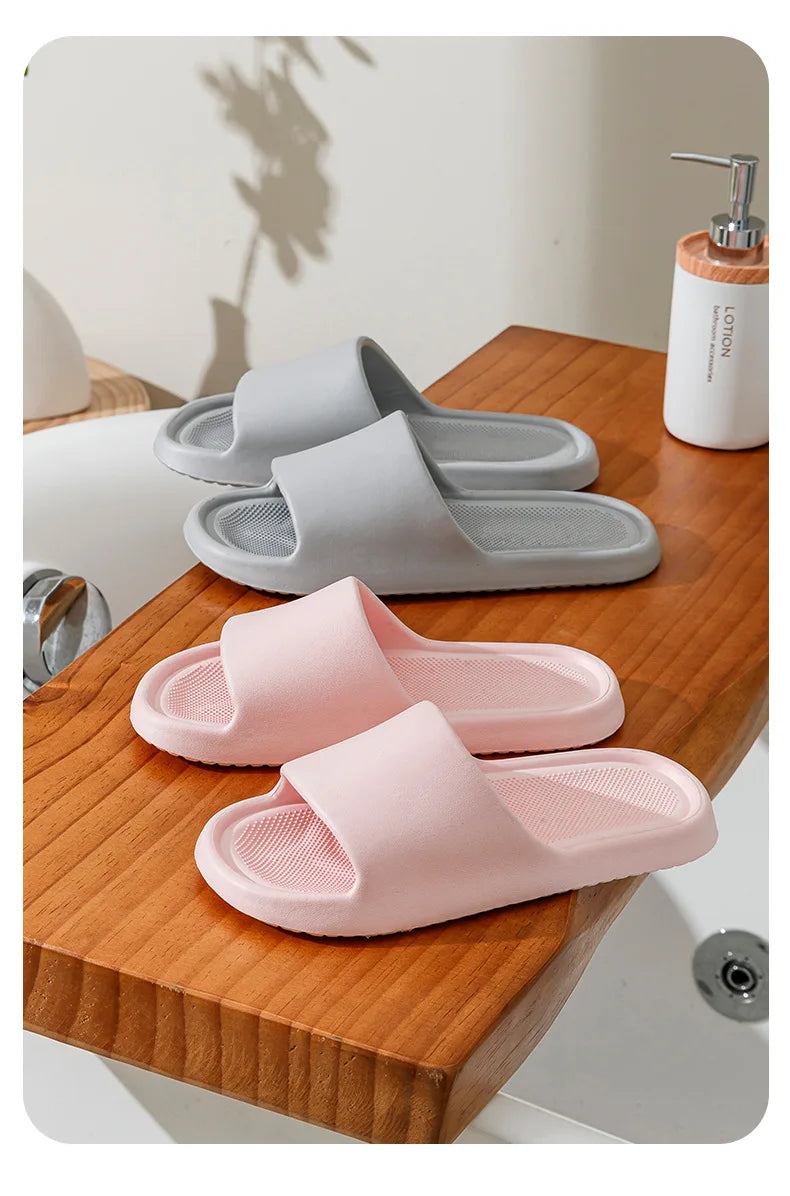 Women EVA Sofe Shoes Summer Beach Seaside Slides Bathroom Anti Slip Slipper Soft Sandals Fashion Ultra Light Shoe