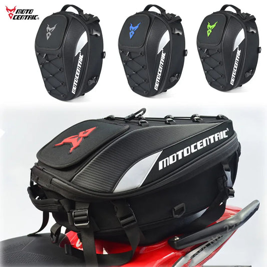 MOTOCENTRIC Waterproof Large Capacity Motorcycle Back Seat Bag motorcycle tail bag Multifunction Helmet Motocross Backpack