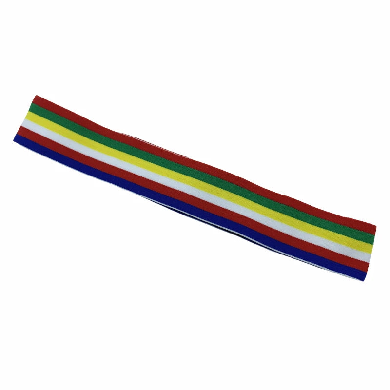 1PC 4cm Wide Rainbow Nylon Elastic Band Flat Adjustable Sewing Band for Wig Edges Hair Extensions Wrap Hairdressing Tool
