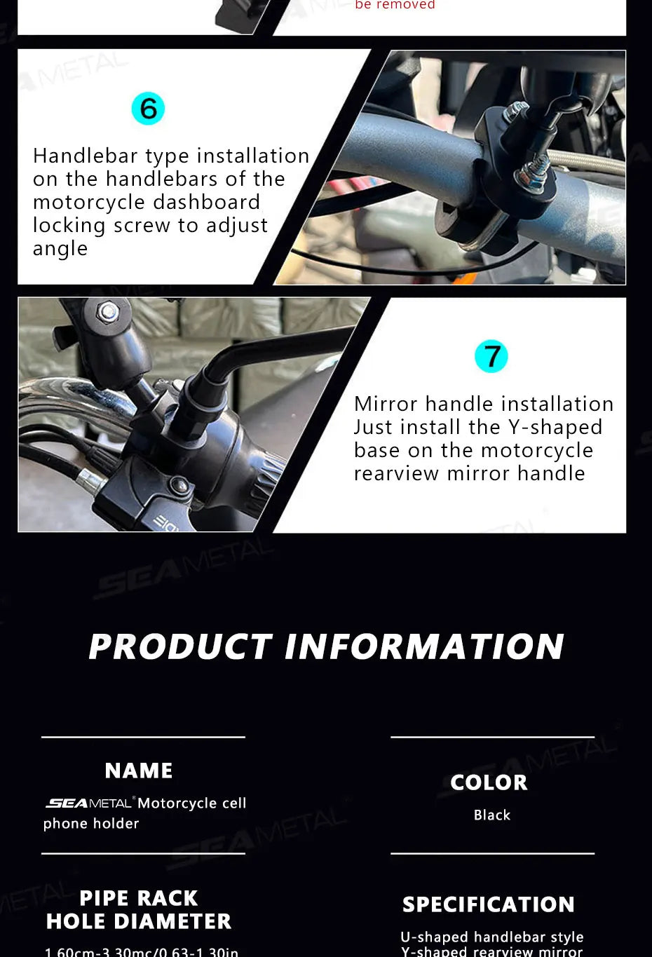 BLALION Motorcycle Riding Shock Absorption Mobile Phone Bracket Eight Claw Fixed Bracket for 4.7-7.1 inch Smartphone Shockproof