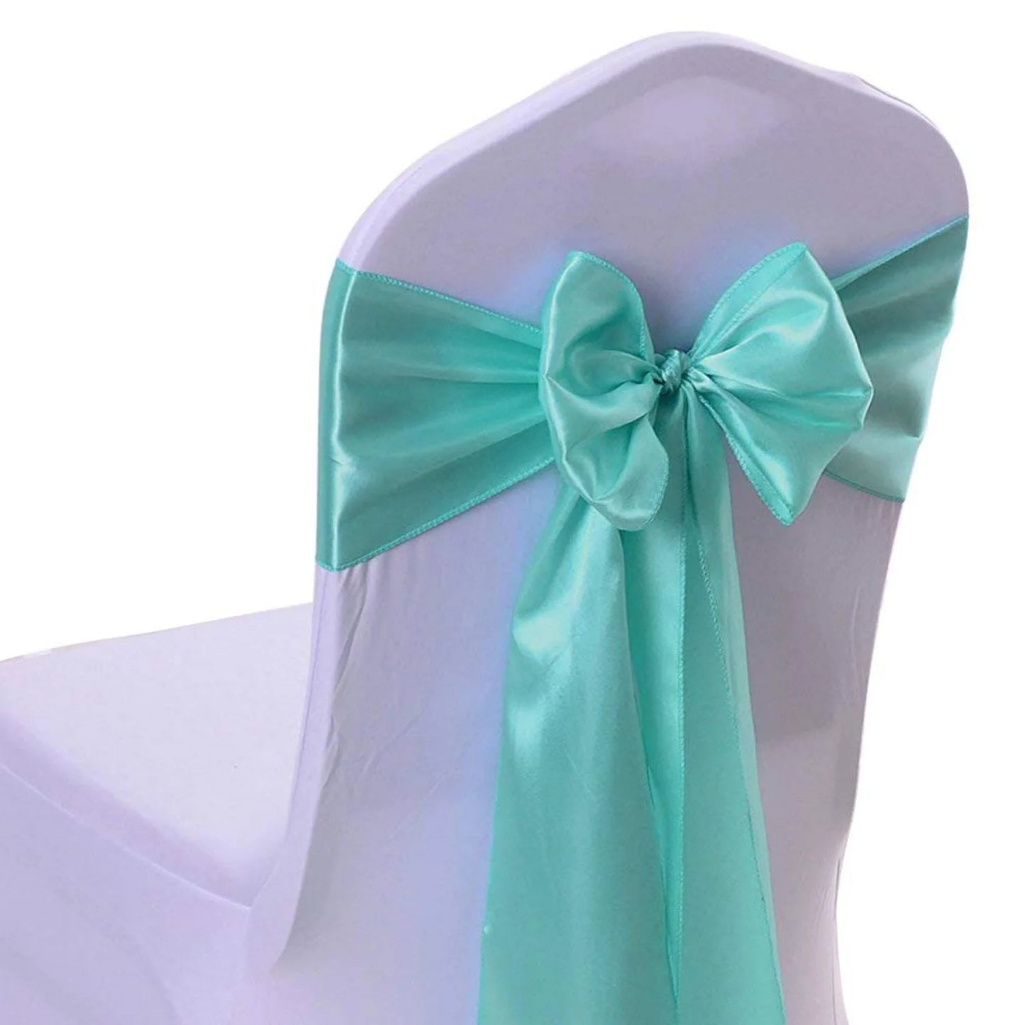 Satin chair waist belt wedding banquet chair bow party decoration adjustable ribbon for table decoration