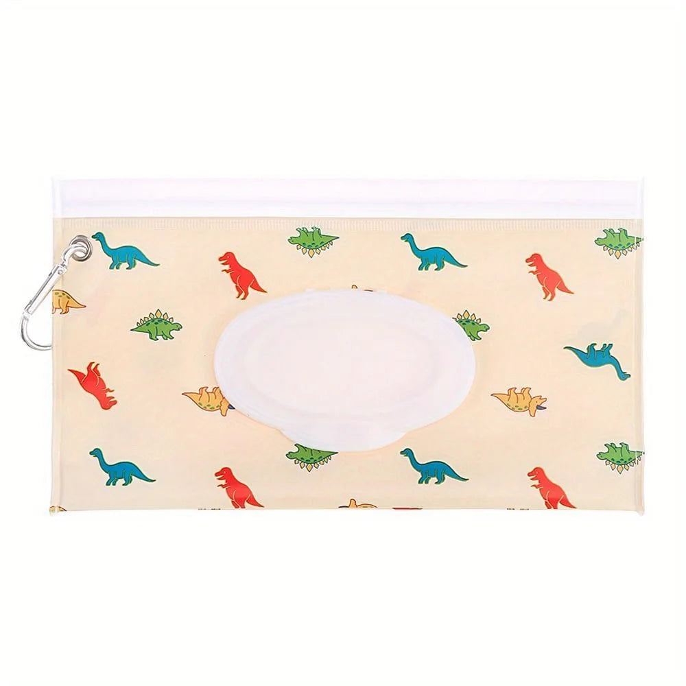 EVA Baby Wet Wipe Pouch Portable Wipes Holder Case Flip Cover Snap-Strap Reusable Refillable Cosmetic Pouch Useful Tissue Box