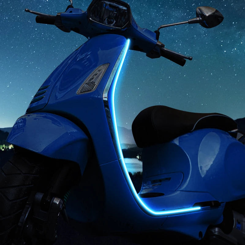 BLALION 12V Motorcycle LED Ambient Decorative Strip Light Car DRL Styling Flexible Atmosphere Lights APP Control Waterproof Lamp