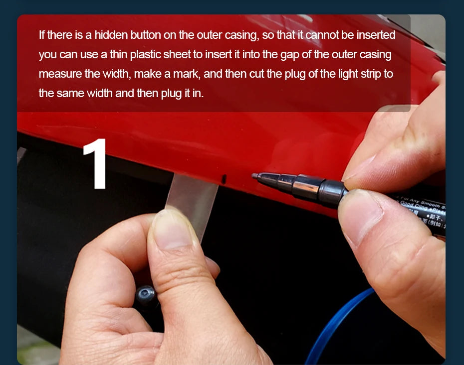 BLALION 12V Motorcycle LED Ambient Decorative Strip Light Car DRL Styling Flexible Atmosphere Lights APP Control Waterproof Lamp