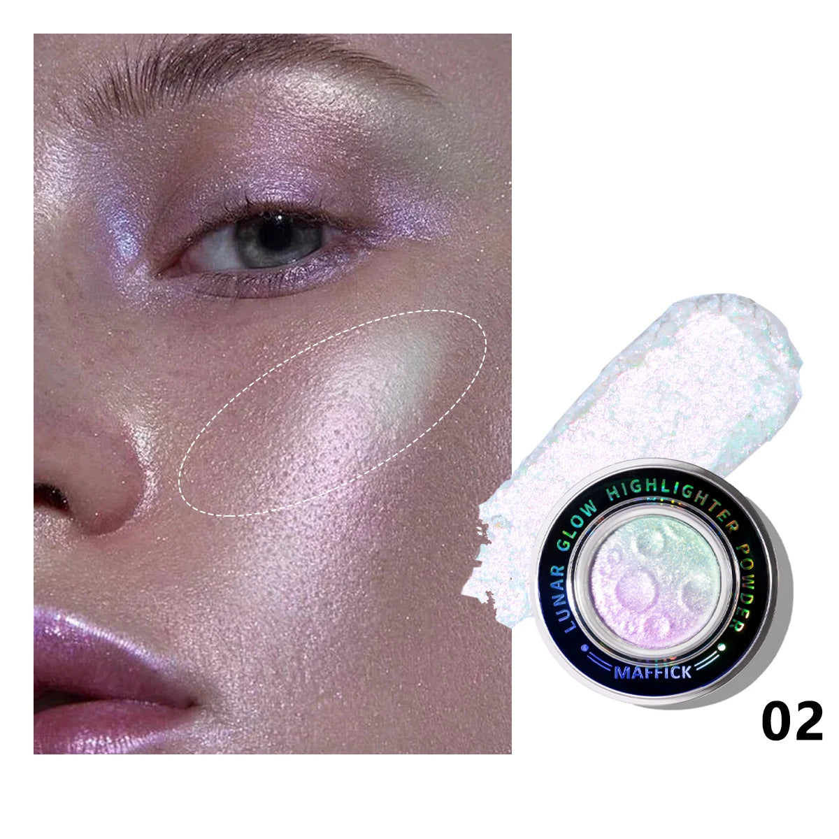 3 Colors Diamond Highlighter Powder Palette Glitter Face Contour Brighten Makeup Shimmer Ultra-concentrated Illuminate Cosmetic