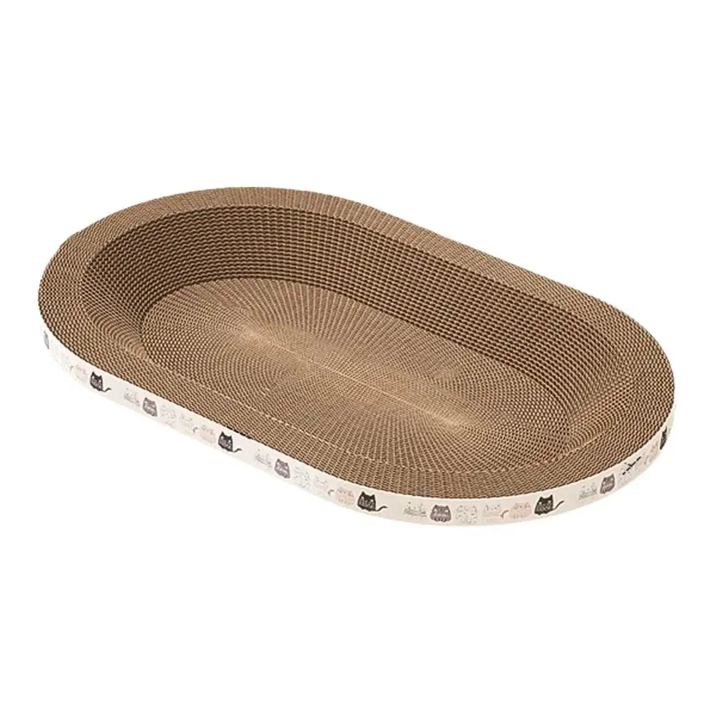 Corrugated Cat Scratcher Cat Scrapers Round Oval Grinding Claw Toys for Cats Wear-Resistant Cat Bed Nest Cat Accessories