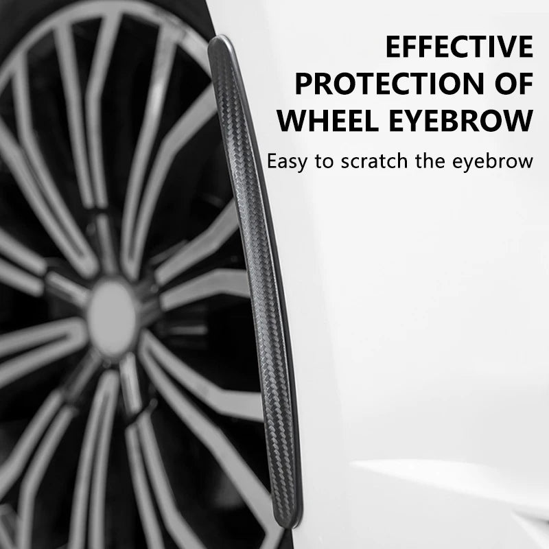 BLALION Car Fender Protector Strip Universal Front Tyre Strip Anti Scratch Protector Wheel Tyre Eyebrow Mud Guard Glue Stickers
