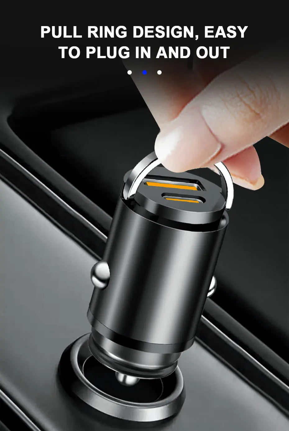 BLALION 100W Dual Ports USB Car Charger Lighter Fast Charging Car Phone Charger Adapter for iPhone 13 12 Xiaomi Huawei Samsung