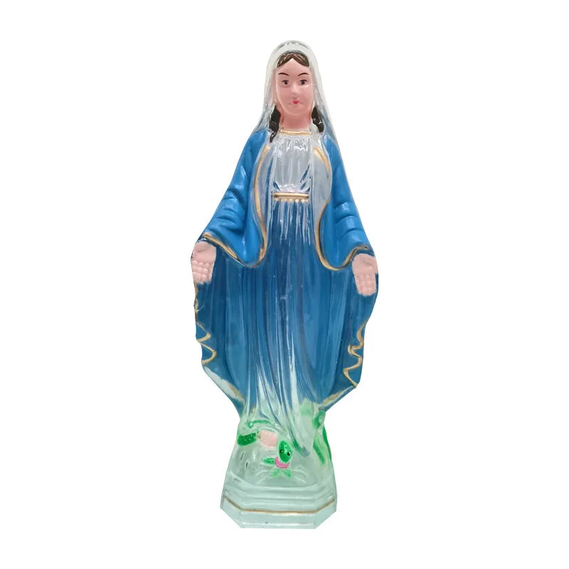 Small Catholic Mary Statue Madonna Handmade Virgin Mary Statue Jesus Desktop Home Decorative Ornaments 6.5-15cm
