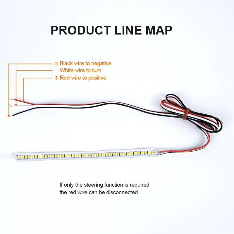 BLALION Car Rearview Mirror Turn Signal Light Running Light Steering Flow Light Start Scanning DRL Light Conversion Light Strip