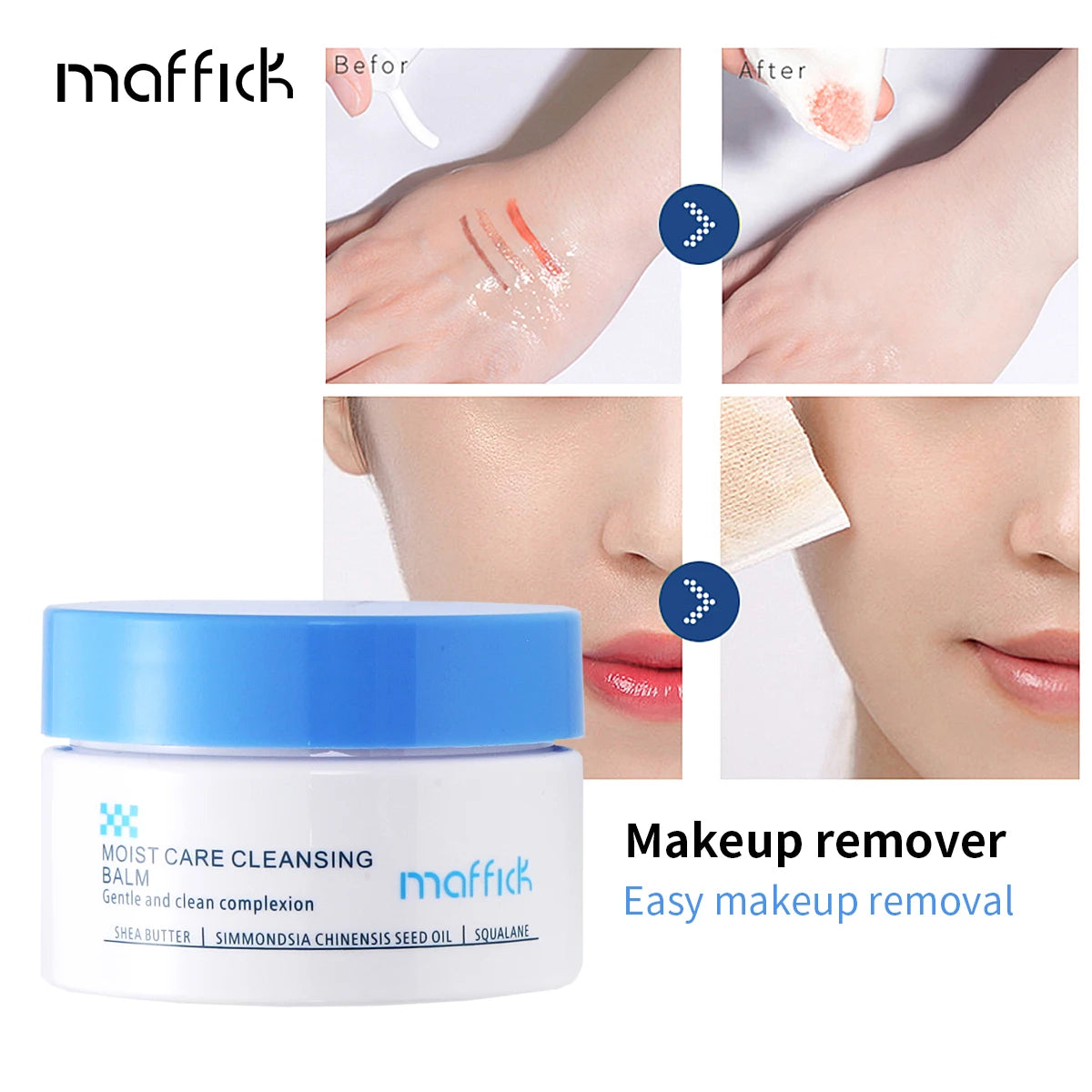 Makeup Remover Eyes Lips Makeup Removal Unirritating Deep Cleansing Skin Refreshing Moisturize Mild Gentle Makeup Cleaning Cream