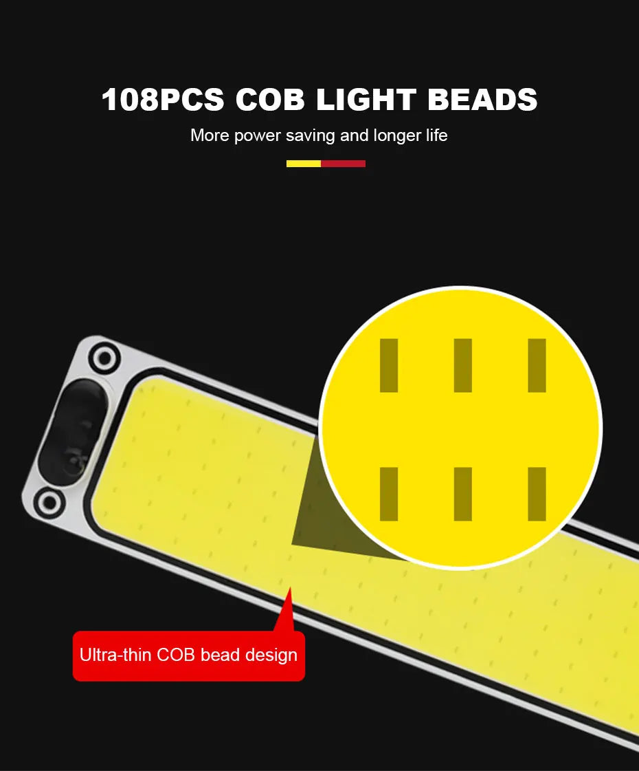 BLALION LED Car COB Light Interior Readling Lamp for Truck Van Boat Dome Lights High Brightness Panel Bulb with Switch 12V-24V