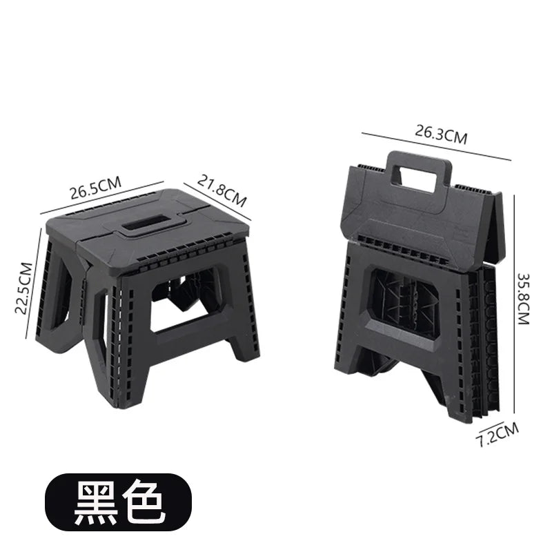 Folding stool, kindergarten low thickened maza stool, outdoor camping chair, household portable stall small bench