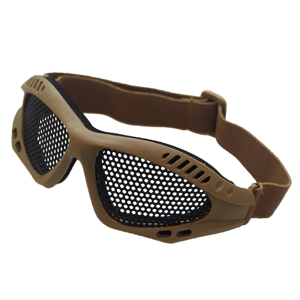 Outdoor Eye Protective Comfortable Airsoft Safety Tactical Glasses Goggles Anti Fog With Metal Mesh/PC Len For Paintball Hunting