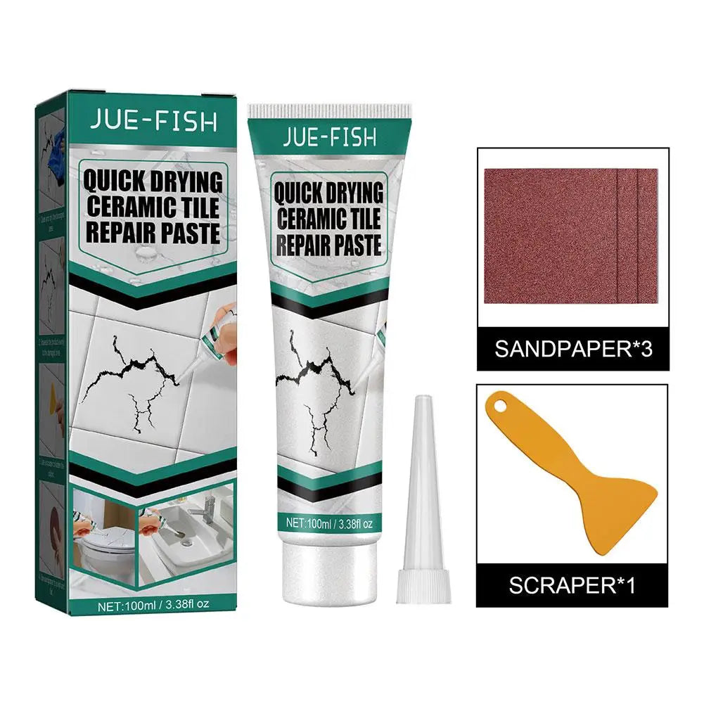 Tile And Ceramic Glaze Repair Paste Fix Tub Chips and Sink Cracks with Super Adhesion for Porcelain Ceramic Enamel