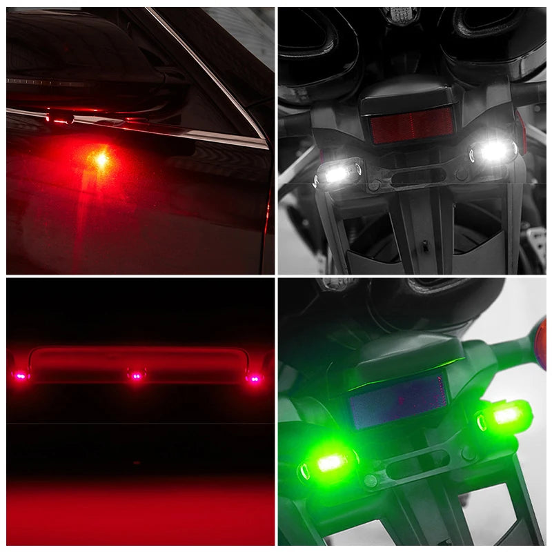 BLALION Motorcycle Light Drone Strobe Light USB LED Anti-Collision Bike Aircraft Night Flying Mini Flashing Warning Signal Light