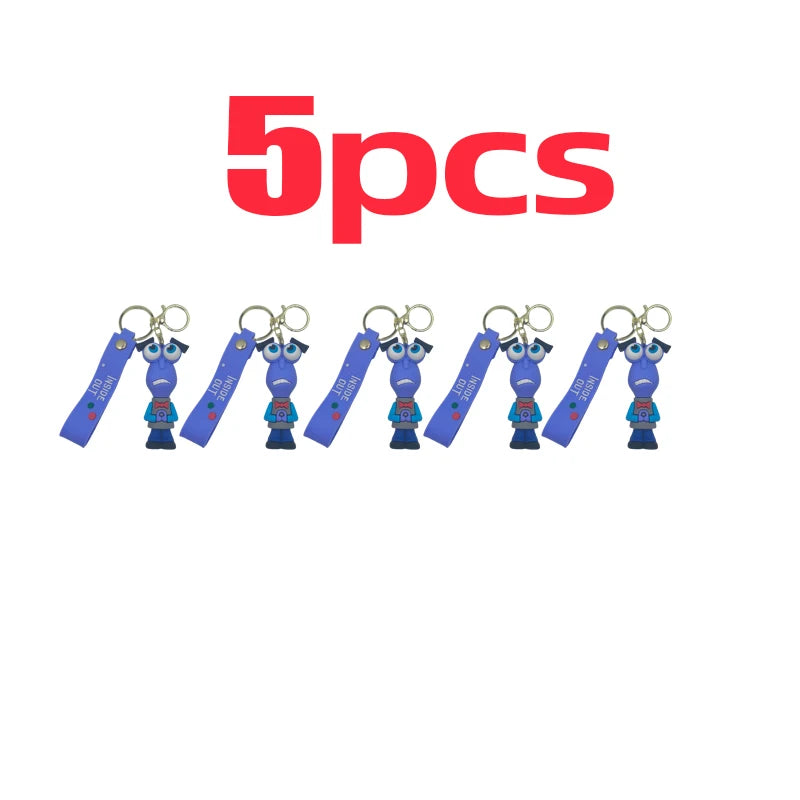 1-40PCS wholesale Inside Out 2 keychain Plush Cartoon Character keychain Pendant Personality Creative Glue Doll Small Pendant