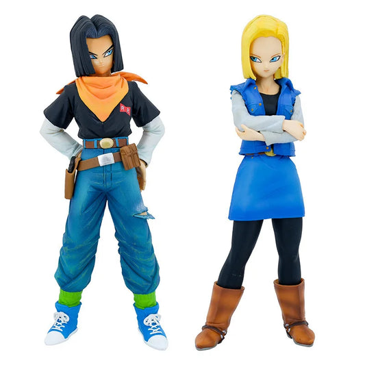 24CM Anime Dragon Ball Z Android 17 18 Figure Android 18 PVC Action Figures Collection Model Toys for Children Christmas Gifts