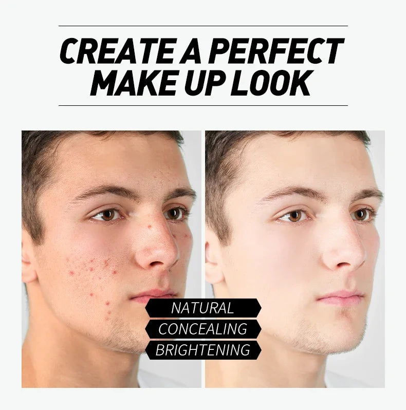 LAIKOU Men BB Cream Revitalising Nourishing Brighten Cream Natural Whitening Face Foundation Tone Up Cream Lazy Concealer 50g