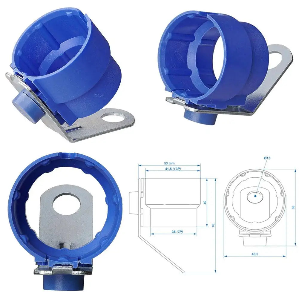 Round Parking Cover Trailer Plug Holder ABS Accessory Bracket Fixed Trailer Connector For 7 /13 Pin Trailer Plugs