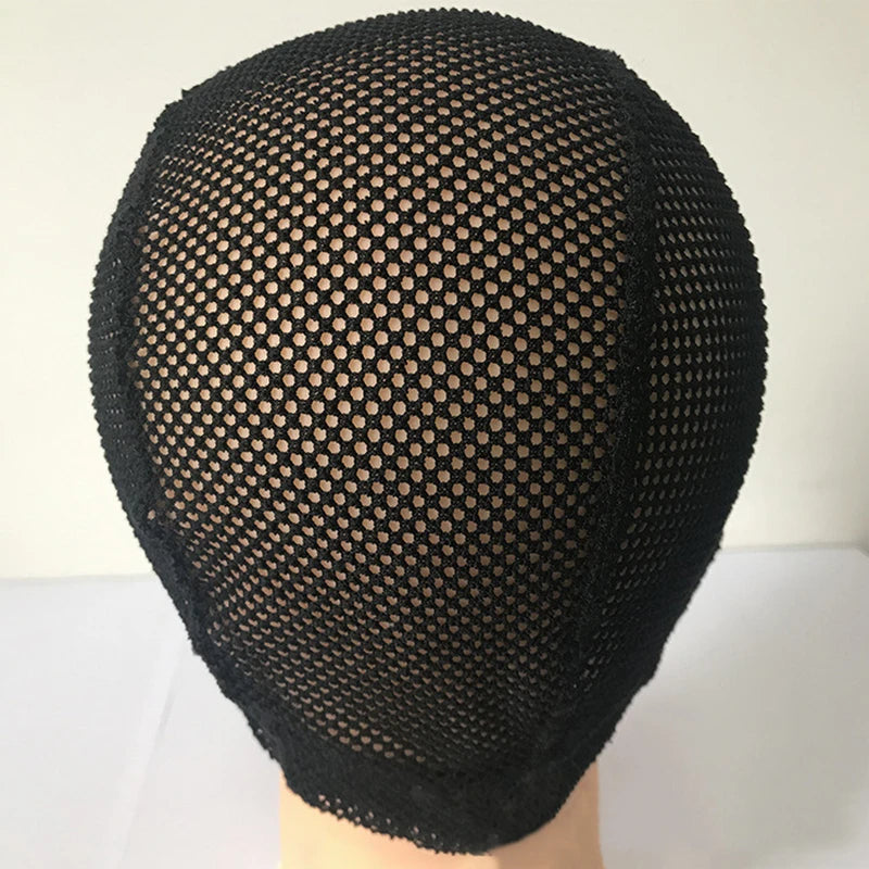 5Pcs 2X4U part Lace Wig Caps Spandex Mesh Dome Wig Cap For Making wig Elastic Dome Mesh Cap large holes Dome caps for men women