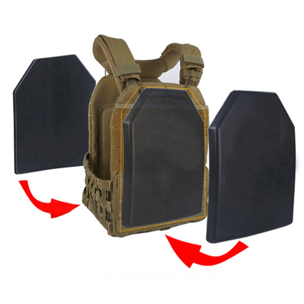 2pcs Tactical Vest EVA Plates Body Carrier Vests SAPI Shock Plate for Outdoor Hunting Airsoft Paintball War Game Protective